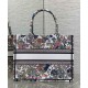 AAAAA Replica Dior Lucky Medium Dior Book Tote White with Dior Night of Dreams Motif Fake Clone