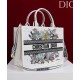 AAAAA Replica Dior Lucky Medium Dior Book Tote White Fake Clone