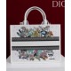 AAAAA Replica Dior Lucky Medium Dior Book Tote White Fake Clone