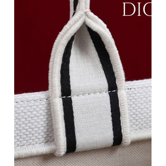 AAAAA Replica Dior Lucky Medium Dior Book Tote White Fake Clone