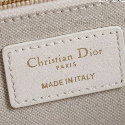 AAAAA Replica Dior Lucky Medium Dior Book Tote White Fake Clone