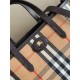 Replica Burberry Mini Reversible Bloomsbury Check Tote Bag Black/Brown Clone Cheap