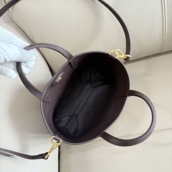 Replica Burberry Mini Reversible Bloomsbury Check Tote Bag Black/Brown Clone Cheap