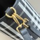 Replica Burberry Mini Reversible Bloomsbury Check Tote Bag Black/Blue Clone Cheap