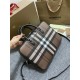Replica Burberry Ainsworth Check Briefcase Dark Birch Brown Clone Cheap