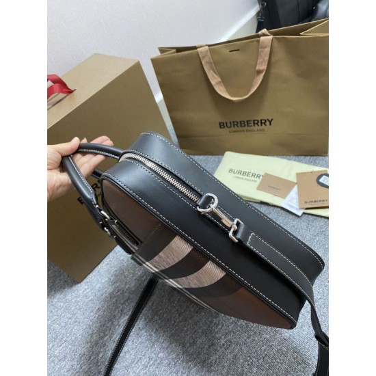 Replica Burberry Ainsworth Check Briefcase Dark Birch Brown Clone Cheap