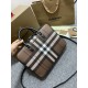 Replica Burberry Ainsworth Check Briefcase Dark Birch Brown Clone Cheap
