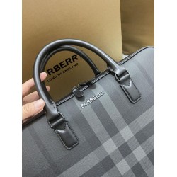 Replica Burberry Ainsworth Check Briefcase Dark Birch Blue Clone Cheap
