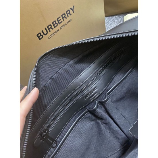 Replica Burberry Ainsworth Check Briefcase Dark Birch Blue Clone Cheap