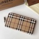 Replica Burberry Vintage Check E-canvas Zipper Wallet Clone Cheap