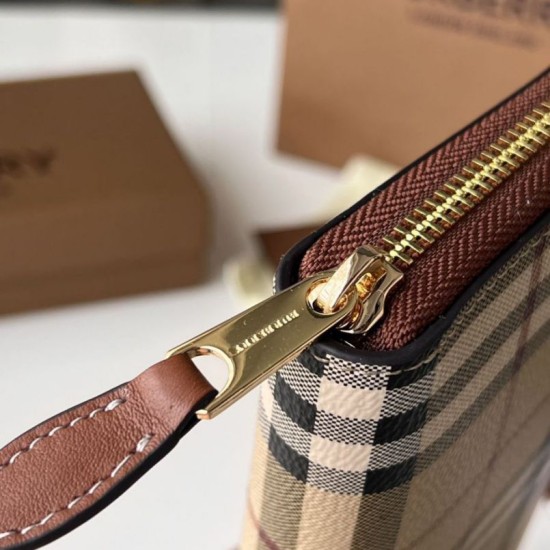 Replica Burberry Vintage Check E-canvas Zipper Wallet Clone Cheap