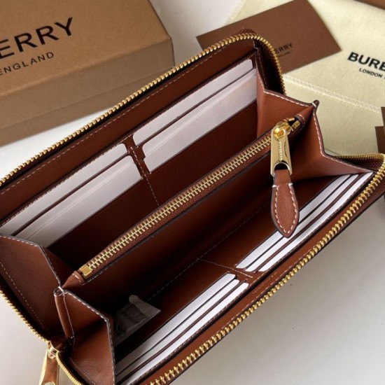 Replica Burberry Vintage Check E-canvas Zipper Wallet Clone Cheap