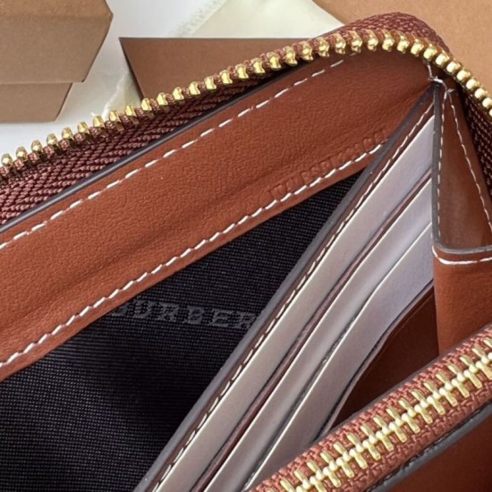 Replica Burberry Vintage Check E-canvas Zipper Wallet Clone Cheap