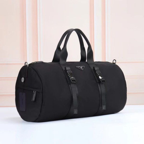 Replica Prada Re-Nylon Saffiano Travel Bag 2VC015 Black Clone Cheap
