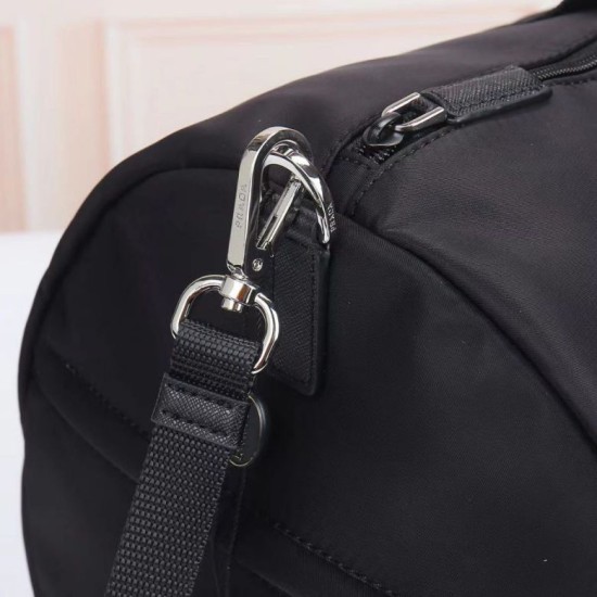 Replica Prada Re-Nylon Saffiano Travel Bag 2VC015 Black Clone Cheap