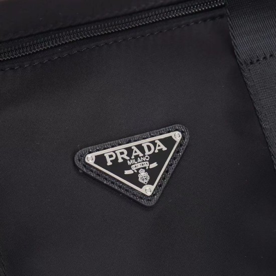 Replica Prada Re-Nylon Saffiano Travel Bag 2VC015 Black Clone Cheap
