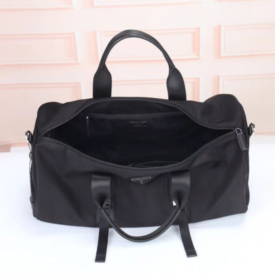 Replica Prada Re-Nylon Saffiano Travel Bag 2VC015 Black Clone Cheap