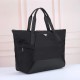 Replica Prada Re-Nylon Tote Bag with Black Leather Trim Clone Cheap