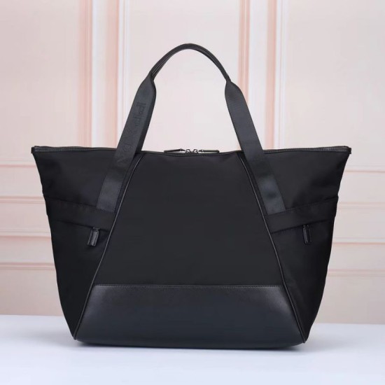 Replica Prada Re-Nylon Tote Bag with Black Leather Trim Clone Cheap