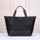 Replica Prada Re-Nylon Tote Bag with Black Leather Trim Clone Cheap