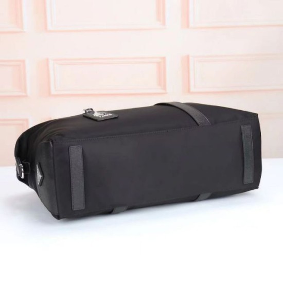 Replica Prada Re-Nylon Saffiano Travel Bag Black Clone Cheap