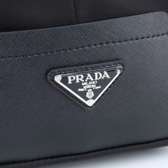 Replica Prada Re-Nylon Saffiano Travel Bag Black Clone Cheap