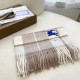 Replica Burberry Equestrian Knight Check Cashmere Scarf 32 x 180cm Beige Clone Cheap