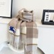 Replica Burberry Equestrian Knight Check Cashmere Scarf 32 x 180cm Beige Clone Cheap