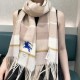 Replica Burberry Equestrian Knight Check Cashmere Scarf 32 x 180cm Beige Clone Cheap