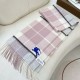 Replica Burberry Equestrian Knight Check Cashmere Scarf 32 x 180cm Pink Clone Cheap
