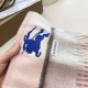Replica Burberry Equestrian Knight Check Cashmere Scarf 32 x 180cm Pink Clone Cheap