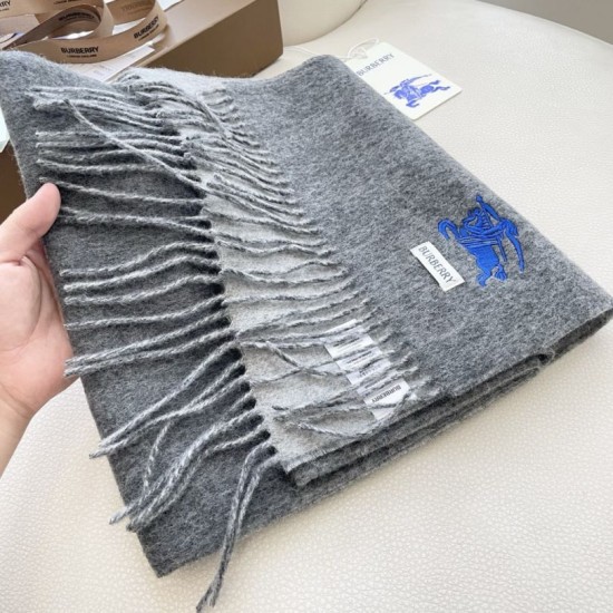 Replica Burberry Classic Reversible Cashmere Scarf 32 x 180cm Grey Clone Cheap