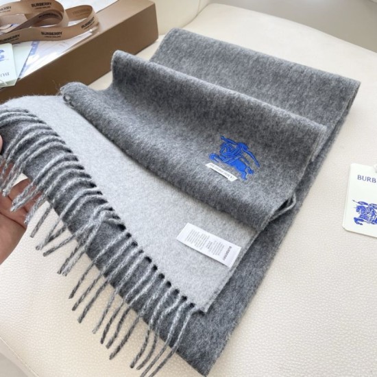 Replica Burberry Classic Reversible Cashmere Scarf 32 x 180cm Grey Clone Cheap