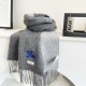 Replica Burberry Classic Reversible Cashmere Scarf 32 x 180cm Grey Clone Cheap