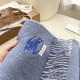 Replica Burberry Classic Reversible Cashmere Scarf 32 x 180cm Blue/Grey Clone Cheap