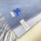 Replica Burberry Classic Reversible Cashmere Scarf 32 x 180cm Blue/Grey Clone Cheap