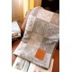 Replica Loewe Anagram Checked Cashmere Blanket Beige 135 x 170cm Clone Cheap