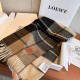 Replica Loewe Reversible Cashmere Scarf with Checkered Pattern 30 x 180cm Clone Cheap