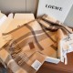 Replica Loewe Reversible Cashmere Scarf with Checkered Pattern 30 x 180cm Brown Clone Cheap