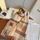 Replica Loewe Reversible Cashmere Scarf with Checkered Pattern 30 x 180cm Brown Clone Cheap