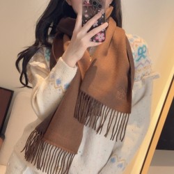 Replica Loewe Reversible Cashmere Scarf 30 x 180cm Brown Clone Cheap