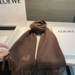 Replica Loewe Reversible Cashmere Scarf 30 x 180cm Brown Clone Cheap