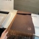 Replica Loewe Reversible Cashmere Scarf 30 x 180cm Brown Clone Cheap