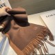 Replica Loewe Reversible Cashmere Scarf 30 x 180cm Brown Clone Cheap