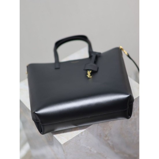 Replica YSL Saint Laurent Toy North/South Vertical Tote Bag Black Clone Cheap