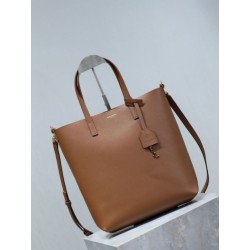 Replica YSL Saint Laurent Toy North/South Vertical Tote Bag Brown Clone Cheap