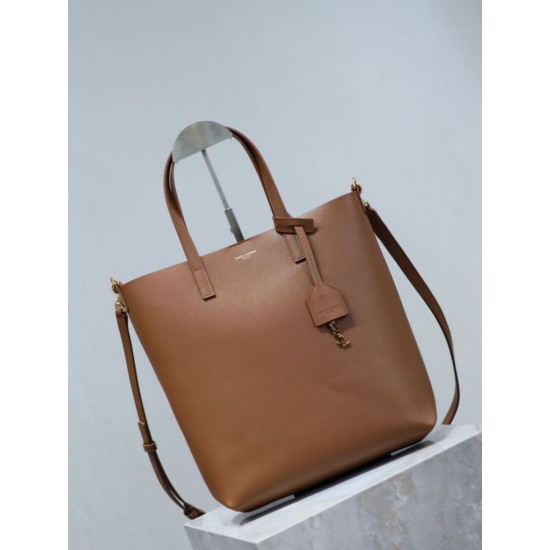 Replica YSL Saint Laurent Toy North/South Vertical Tote Bag Brown Clone Cheap
