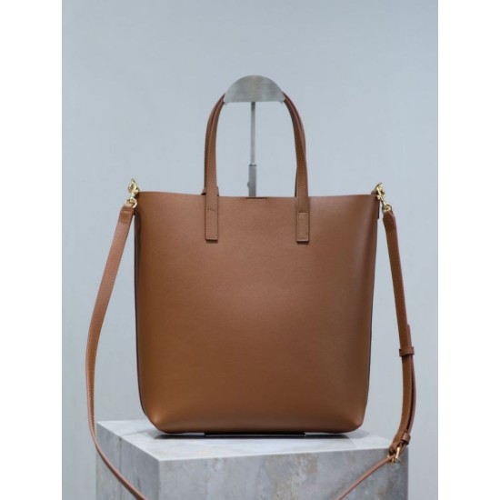 Replica YSL Saint Laurent Toy North/South Vertical Tote Bag Brown Clone Cheap