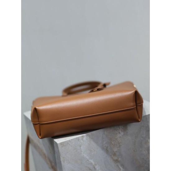 Replica YSL Saint Laurent Toy North/South Vertical Tote Bag Brown Clone Cheap