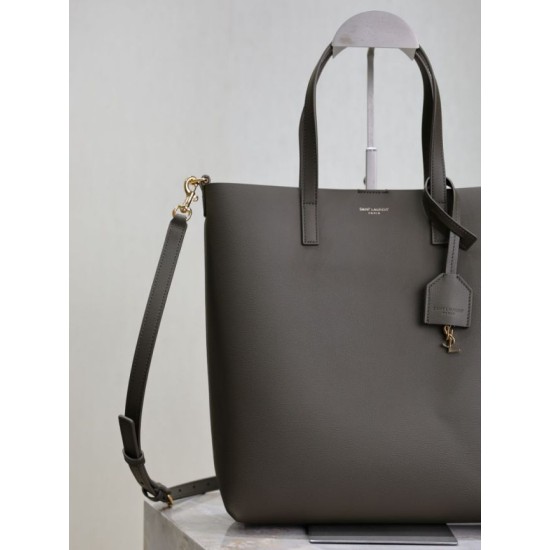 Replica YSL Saint Laurent Toy North/South Vertical Tote Bag Dark Green Clone Cheap